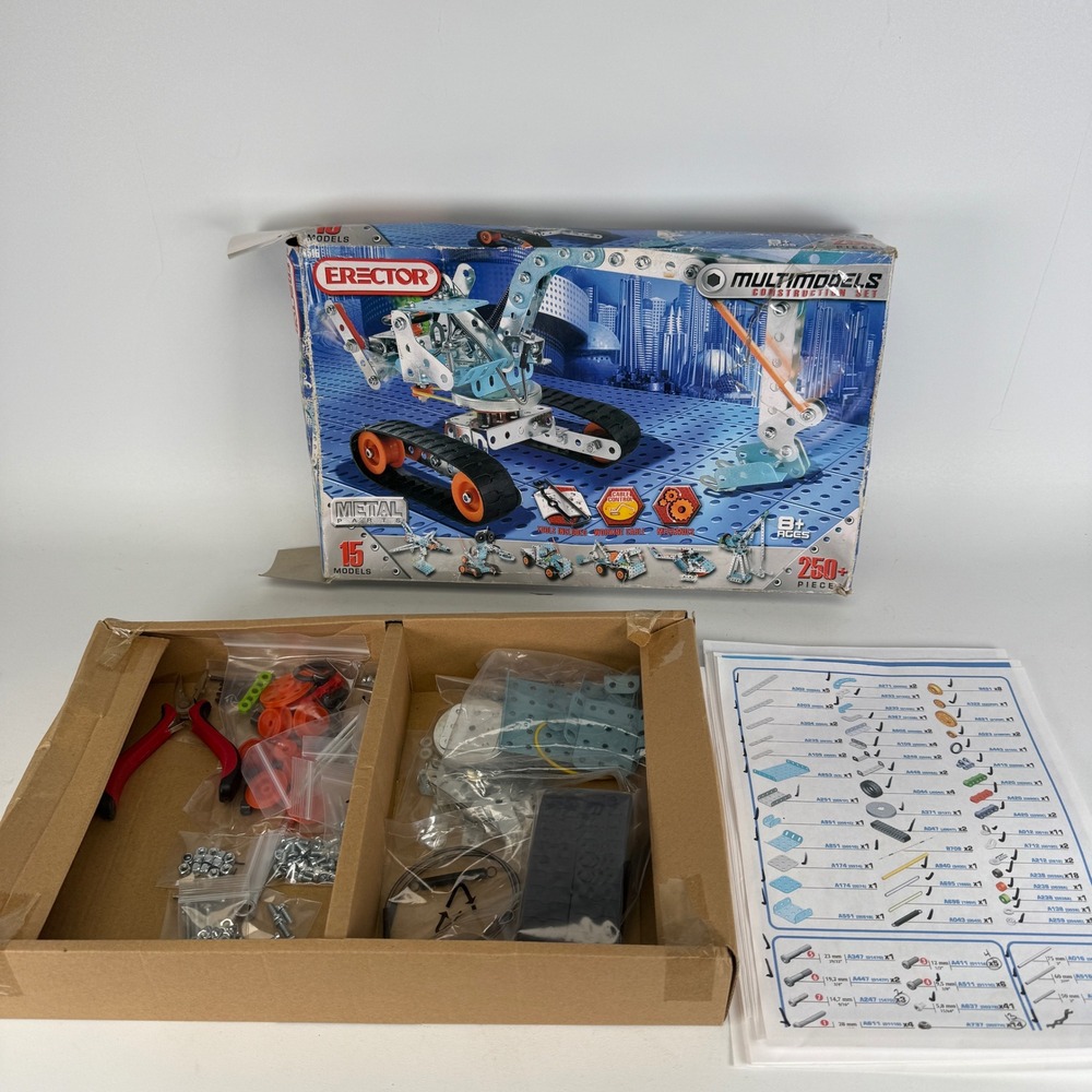 Erector Meccano Multimodels 15 Model Construction Set 250+ Pcs 836515E 2012